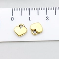 Antik-goldener herzförmiger Metallanhänger für DIY-Schmuckherstellung 8mm Breite - Antikgold Winziges Herz (19990)