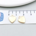 Lot de deux breloques cœur avec ailes dorées pour bijoux DIY, largeur de 10 mm - Cœur (19973) / 10*12mm