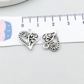 Ciondoli a cuore in lega traforata in argento vintage per creazione di gioielli fai da te - Cuore Traforato (13340)