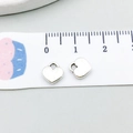 Ciondoli a cuore in lega d'argento, larghezza 8mm, misurazione delle dimensioni con righello - Cuore (13341)