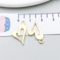 Pendentifs cœur évidé en alliage doré pour bijoux DIY avec échelle de mesure précise - Cœur (19976) / 14*21mm