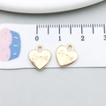 Pendentif cœur doré avec gravure Love pour bijoux DIY, breloque en alliage 10 mm - Cœur (19977) / 10*11mm