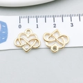 Pendentif cœur infini doré pour bracelets et colliers DIY mesurant environ 1,8cm - Cœur (19985) / 10*12mm