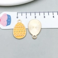Yellow enamel Easter egg alloy pendant with golden plating for DIY jewelry making - Yellow Easter Egg (15147) / 14*22mm