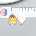 DIY colorful enamel chick egg alloy pendant for jewelry making 2.2cm height - Eggshell Chick Egg (15150) / 14*22mm