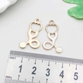 Gold stethoscope pendant with white enamel detail for DIY jewelry making 25mm - White Enamel Stethoscope 16*28mm (12006)