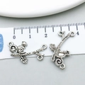 Vintage silver alloy squirrel charms for DIY bracelets with scale for size reference - Antique Silver Squirrel (4861)