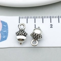 Pendentifs glands en argent vintage pour bijoux de Thanksgiving, colliers et bracelets - Pomme de Pin Argent Antique (8823)