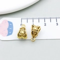 Antique gold hollow heart bail pendant connector for DIY jewelry making accessories - Antique Gold Hollow Heart (14335)