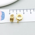 Antique gold finish hollow alloy spacer bead for DIY jewelry with ruler scale - Bright Gold Threaded Bead (14336)