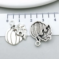 Pendentif citrouille en alliage argenté pour bracelets DIY de Thanksgiving - Citrouille Argent Antique (10859)