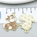 Pendentifs écureuils en émail marron et doré pour la création de bijoux DIY et artisanat - Écureuil Émaillé Marron (17255)
