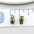 Antique bronze alloy bead spacers for DIY jewelry making with retro textured finish - Antique Bronze Aged Cylinder (20671)