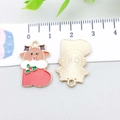 Pendentif de Noël en alliage émaillé renne et chaussette pour création de bijoux - Chaussette de Noël en Émail Rouge (21053) / 22*15mm