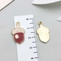 Enamel acorn charms in reddish-brown and gold finish for DIY jewelry making - Thanksgiving Pinecone (19204)
