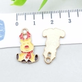 Pendentif renne de Noël en alliage DIY avec émail jaune et finition dorée - Renne de Noël en Émail Jaune (21055) / 20*13mm