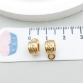 Cuentas cilíndricas doradas vintage para joyas DIY con referencia de tamaño de 10mm - Estilo de Relieve Fino (20663)