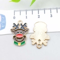 Pendentif renne de Noël en alliage émaillé pour bijoux et colliers DIY faits main - Renne de Noël en Émail Marron (21063) / 21*16mm