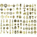 Antike Gold-Legierung Charms Set mit Lebensbaum, Herz und Musikmotiven für DIY-Schmuck - Verschiedene Stile Sortiment (SN1020)