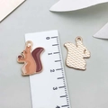 Enamel squirrel charm in brown finish for DIY jewelry making pendants - Brown Squirrel (19332)