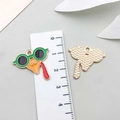 Cartoon turkey alloy oil drop pendant with scale ruler for DIY jewelry making - Eyes Turkey (19334)