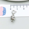 Chiusura magnetica argento con anello a molla per bracciali fai-da-te, diametro 8mm - Zucca a Testa Singola / Argento antico