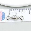 Chiusura magnetica in argento con anelli a molla per la creazione di gioielli fai da te - Zucca a Doppia Testa / Argento antico
