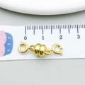 Chiusura magnetica dorata con anelli a molla per collane fai da te, lunga 2,5 cm - Zucca a Doppia Testa / Oro