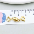 Chiusura magnetica cilindrica dorata da 25 mm per la creazione di gioielli fai da te - Cilindro a Doppia Testa / Oro