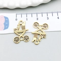 Ciondolo passeggino oro antico accessorio fai da te per bracciali e collane - Stile Carrello del Vino (20755) / 15*21mm