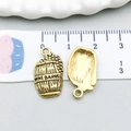 Ciondolo a botte di vino oro antico con dettagli d'uva per gioielli fai-da-te - Stile Botte di Vino (20756) / 11*19mm