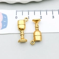 Coppia di ciondoli a calice in oro antico per gioielli fai-da-te con scala graduata - Stile Calice (20757) / 9*21mm