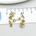 Antike Goldrosen- und Sonnenblumen-Anhänger mit Schlaufe für DIY-Schmuckherstellung - Antikgold Floral-Charm (20469)