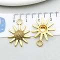 Goldener Sonnenblumen-Anhänger aus Legierung mit 1,8cm Durchmesser für DIY-Schmuck - Antikgold Große Sonnenblume (20473)