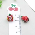 Charm a forma di Babbo Natale in smalto rosso per bracciali DIY con scala graduata - Perla a Foro Grande Babbo Natale (19793)