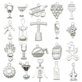 20tlg. Wein und Bar Charms aus Silberlegierung für DIY-Schmuck mit Flaschen und Gläsern - Hellsilber Wein-Serie (sn873)