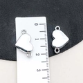 Silver heart-shaped magnetic clasp connectors for DIY bracelets and necklaces, 15mm size - Silver Heart Shape Style (19850) / 11*18mm