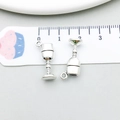 Silver wine glass alloy charm pendant for DIY jewelry making, 2.2cm height detail - 1 Antique Silver Wine Glass (10562)