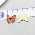 Pendentif papillon orange et noir de 2,5 cm pour la création de bijoux DIY - Papillon Imprimé Émail (19054) / 18*19mm