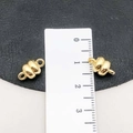 DIY jewelry connector, 13mm golden lobster clasp magnetic buckle with ribbed design - KC Gold Oval Style (19855) / 12*7mm