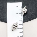 DIY jewelry connector set with silver magnetic lobster clasp and polished finish - Silver Oval Style (19856) / 12*7mm