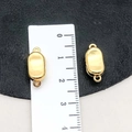 Golden oval magnetic lobster clasp for jewelry DIY with measurement ruler 1.5cm - KC Gold Ingot Shape Style (19858) / 17*7mm