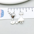 Silver alloy martini glass charm pendant with top loop for DIY bracelet jewelry making - 1 Antique Silver Wine Glass (12145)