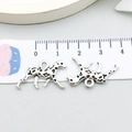 Antique silver dalmatian dog alloy pendant charm for DIY jewelry making 2.5cm - Antique Silver Dalmatian 13x24mm (9808)