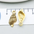 Pendenti a conchiglia dorata in lega con finitura vintage per gioielli fai da te - Conchiglia (20733)