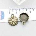Pendentifs capsules de bière en bronze pour bijoux DIY au style industriel rétro - Capsule Bronze Antique (20771) / 14*17mm