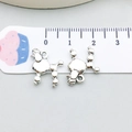 Antique silver poodle pendant charm in poodle dog design for DIY jewelry making - Antique Silver Dog 15x15mm (11258)