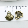 Anhänger aus antikem Bronze-Legierung in Muschelform für DIY-Schmuckherstellung - Antik-Bronze Muschel 13*11mm (20712)