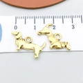Ciondolo bassotto in lega dorata per creazione gioielli fai da te da 2,5cm - Long Body Dog (20563)