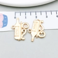 Goldener Legierung-Weinflaschen-Anhänger mit WINE-Gravur und Öse für DIY-Schmuck - KC Gold Weinflasche (20818)